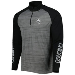 Chicago White Sox Levelwear Vandal Raglan Quarter-Zip Top - Heather Gray Tops