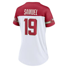 Deebo Samuel San Francisco 49ers Women's Athena Name & Number V-Neck Top - White Tops
