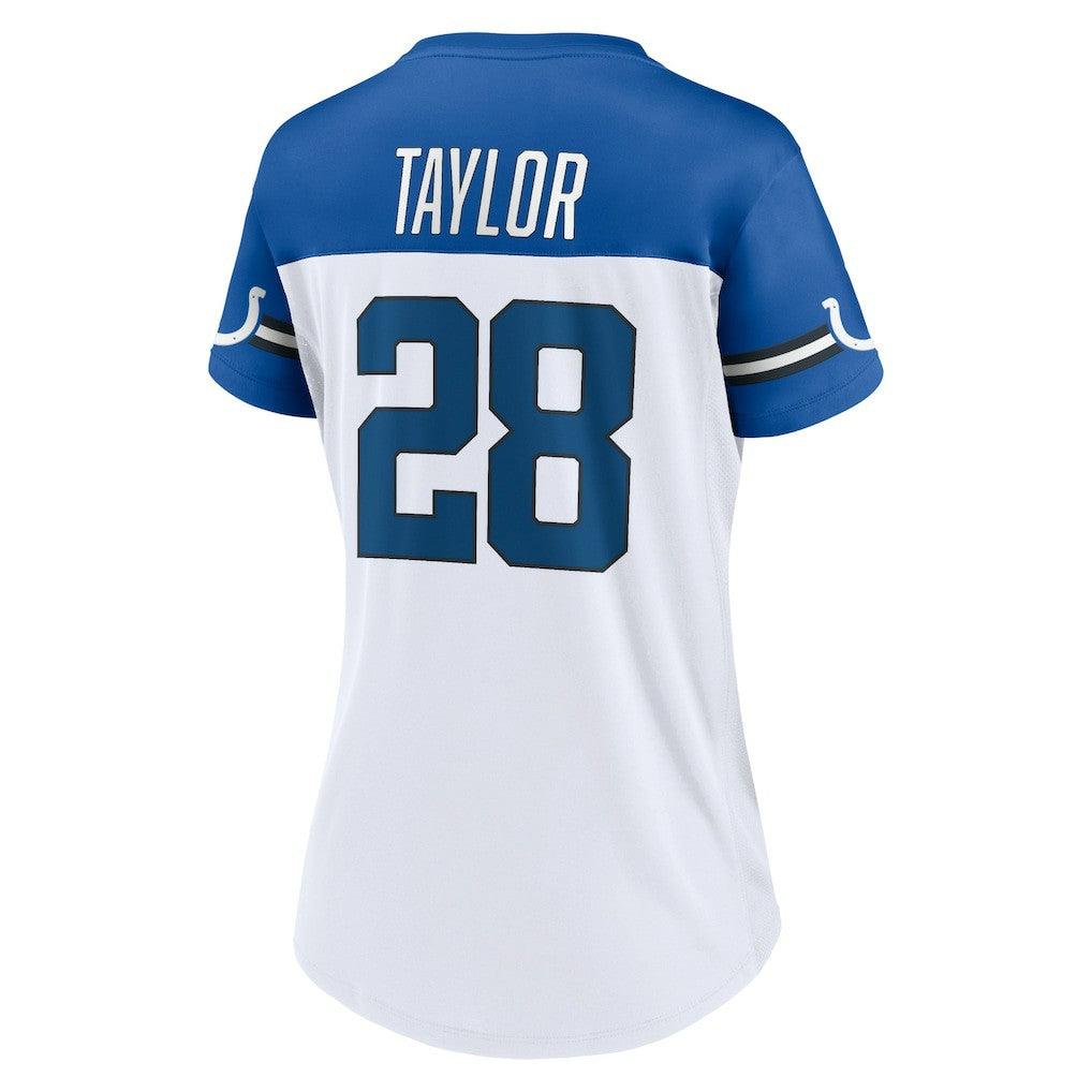 Jonathan Taylor Indianapolis Colts Women's Athena Name & Number V-Neck Top - White Tops