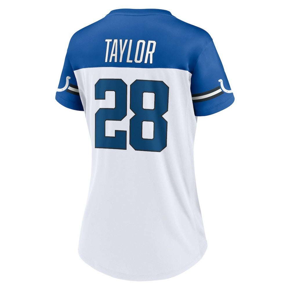 Jonathan Taylor Indianapolis Colts Women's Athena Name & Number V-Neck Top - White Tops