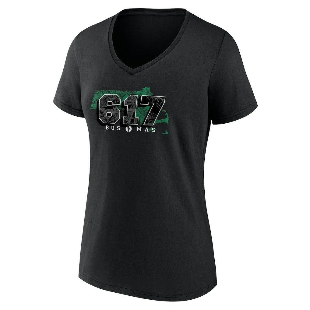 Boston Celtics Women's Core Hometown Launch V-Neck T-Shirt Black outlet