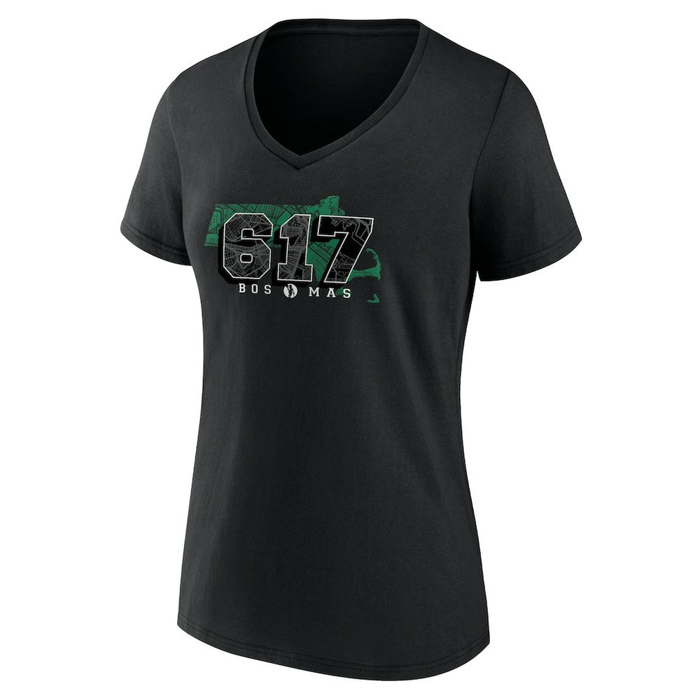 Boston Celtics Women's Core Hometown Launch V-Neck T-Shirt Black outlet