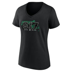 Boston Celtics Women's Core Hometown Launch V-Neck T-Shirt Black outlet