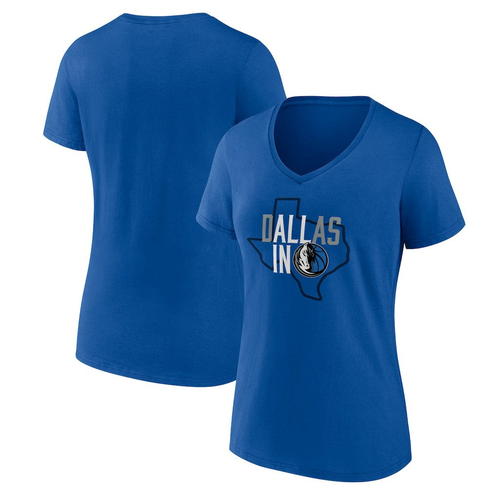 Dallas Mavericks Women's Core Hometown Launch V-Neck T-Shirt Blue outlet