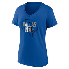 Dallas Mavericks Women's Core Hometown Launch V-Neck T-Shirt Blue outlet