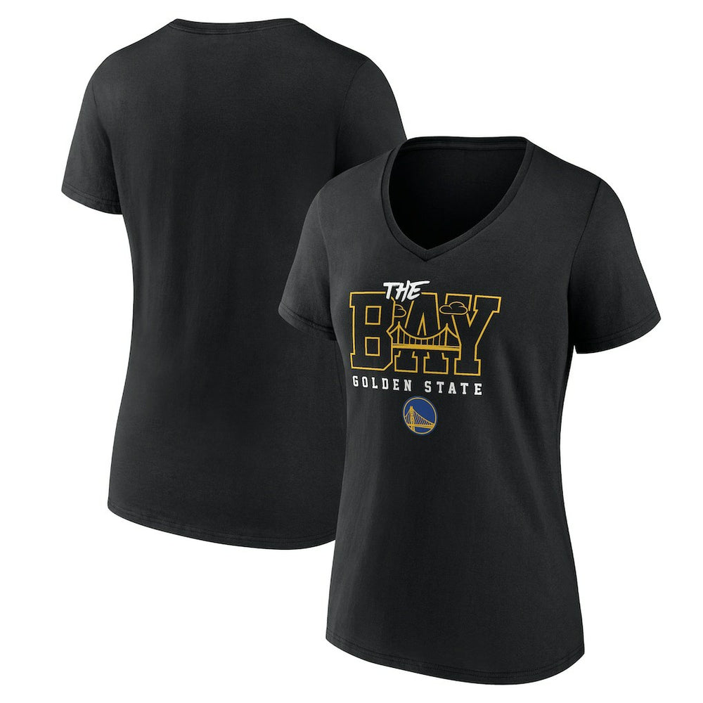 Golden State Warriors Women's Core Hometown Launch V-Neck T-Shirt Black outlet