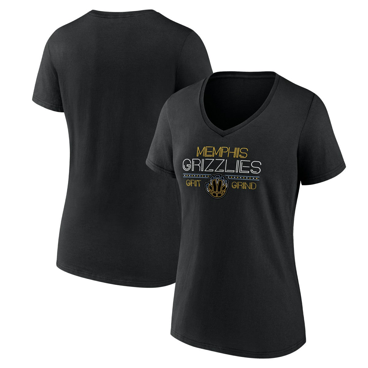 Memphis Grizzlies Women's Core Hometown Launch V-Neck T-Shirt Black outlet