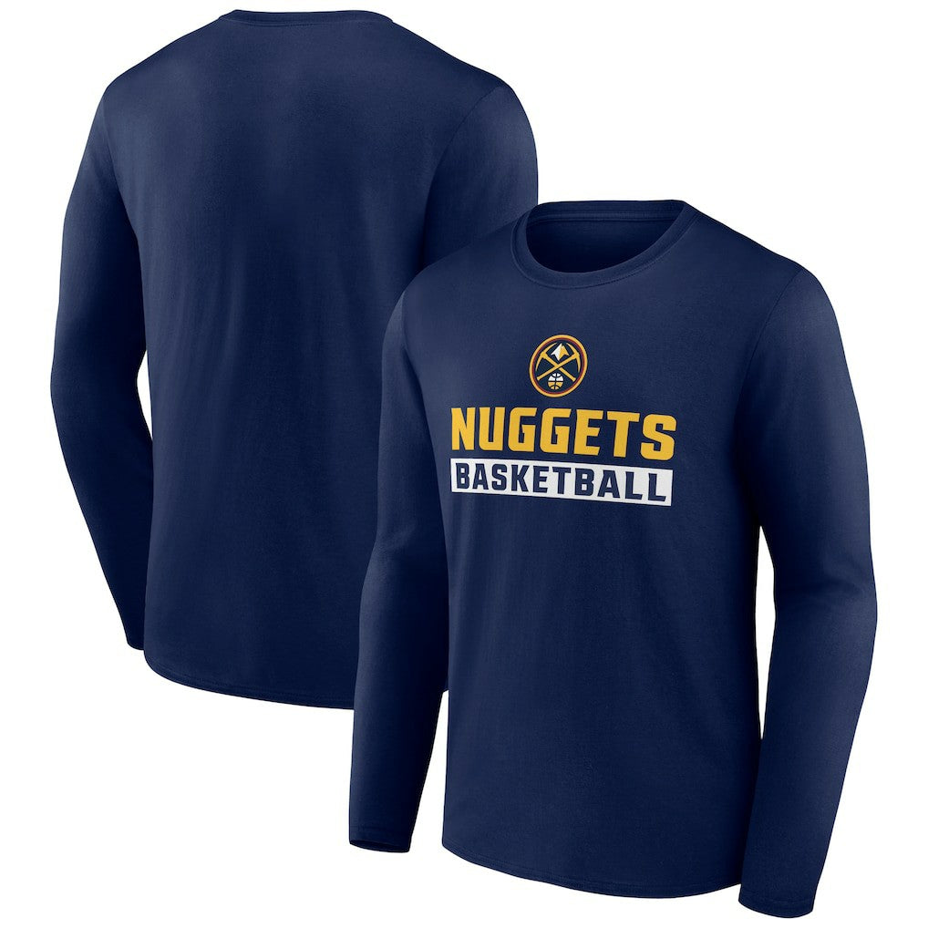 Denver Nuggets Let's Go Long Sleeve T-Shirt Navy
