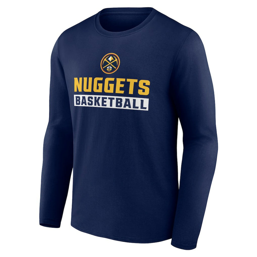 Denver Nuggets Let's Go Long Sleeve T-Shirt Navy