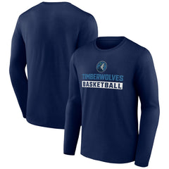 Minnesota Timberwolves Let's Go Long Sleeve T-Shirt Navy outlet