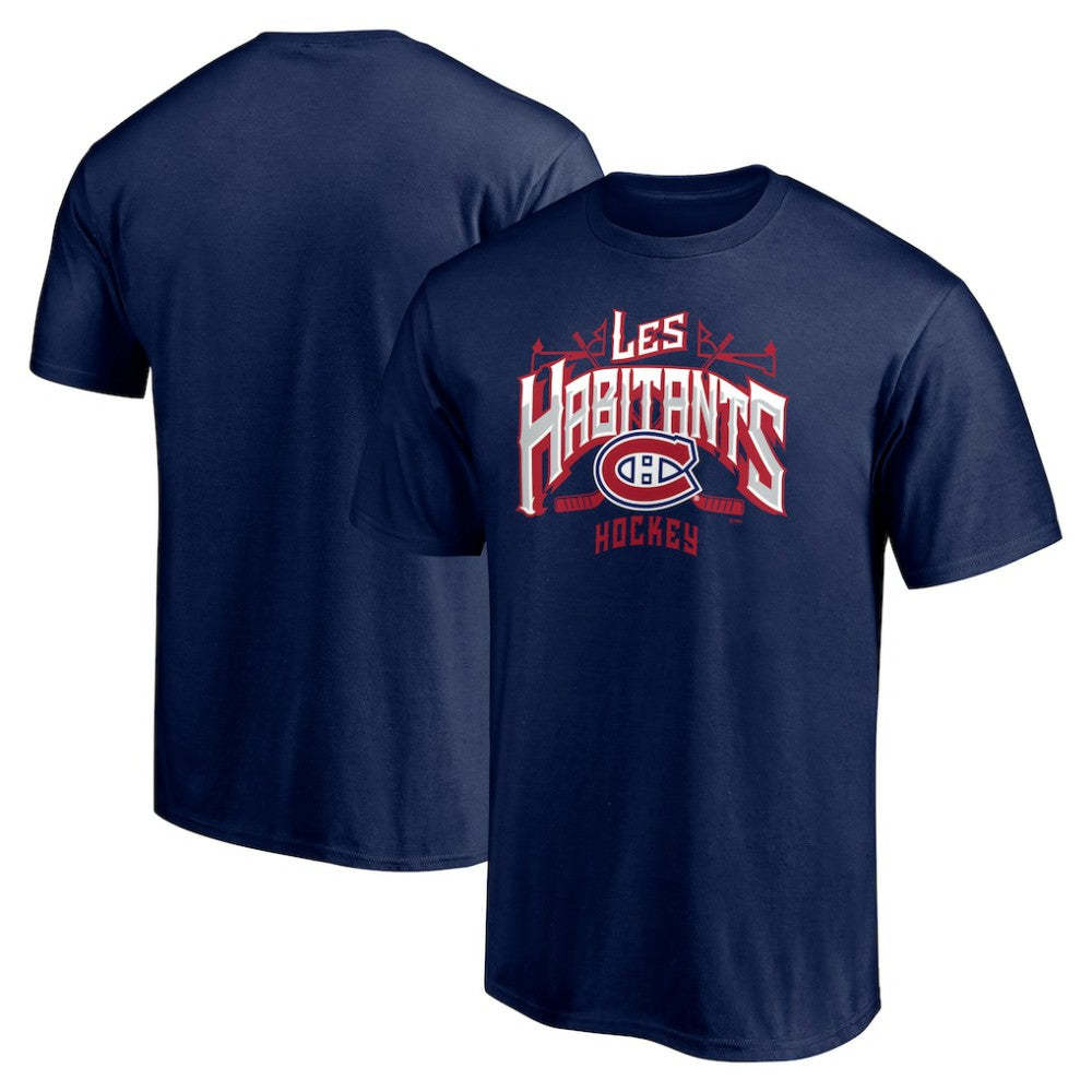 Montreal Canadiens Hometown Collection Push Ahead T-Shirt - Navy | US 5059391