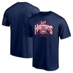 Montreal Canadiens Hometown Collection Push Ahead T-Shirt - Navy | US 5059391