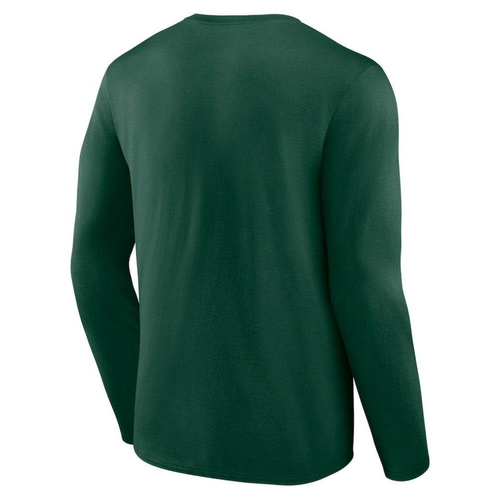 Minnesota Wild Team Covert Long Sleeve T-Shirt - Green | US 5059512