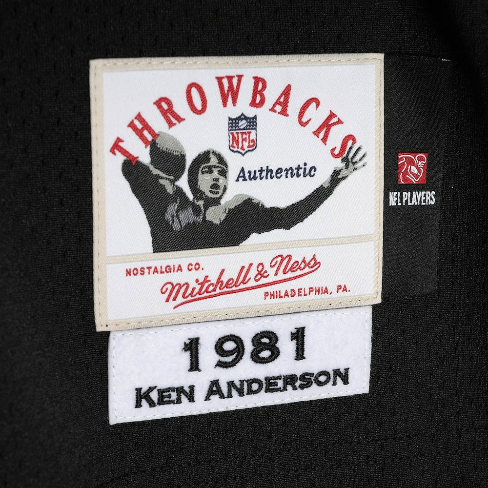 Ken Anderson Cincinnati Bengals 1981 Authentic Throwback Retired Player Jersey - Black Jerseys