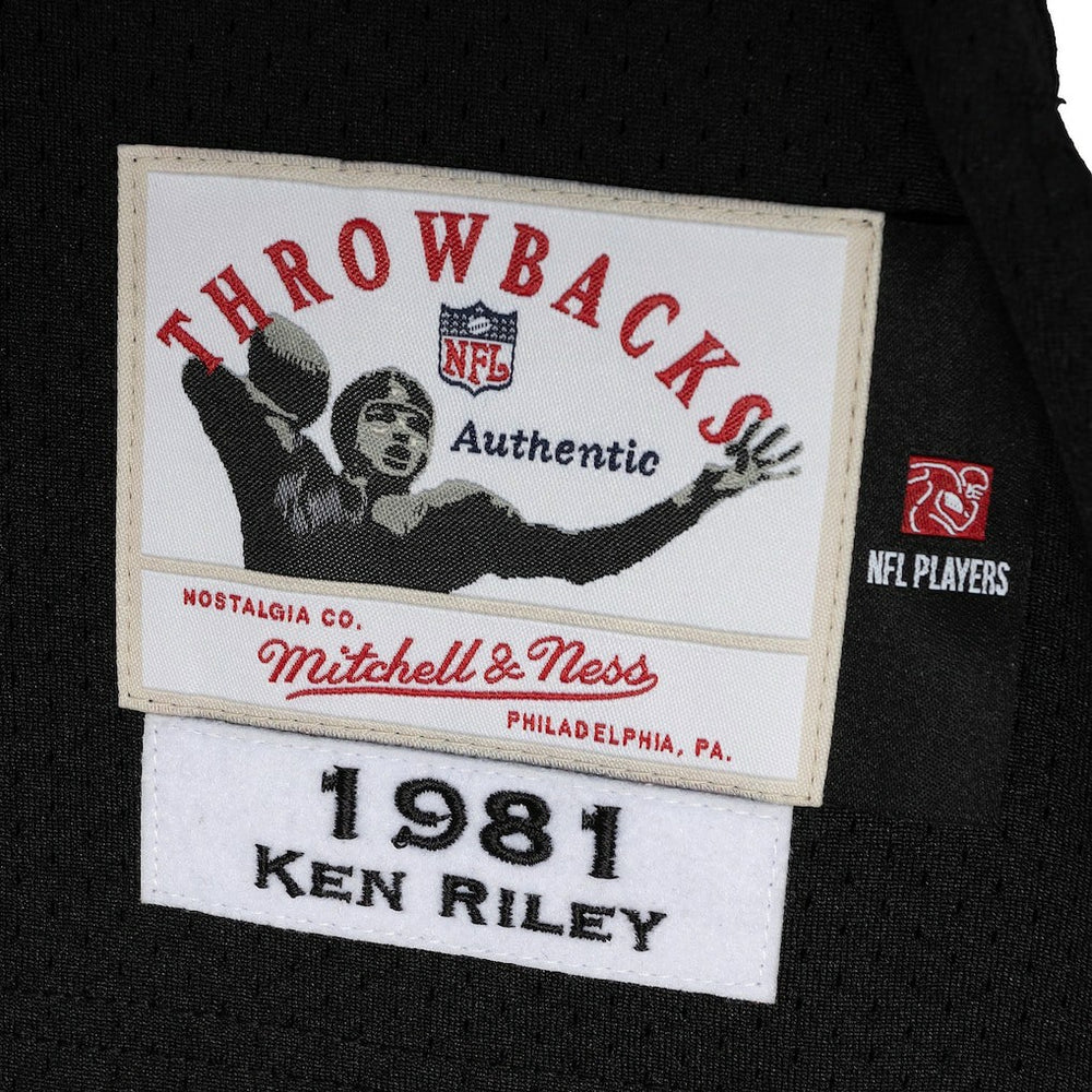Ken Riley Cincinnati Bengals 1981 Authentic Throwback Retired Player Jersey - Black Jerseys