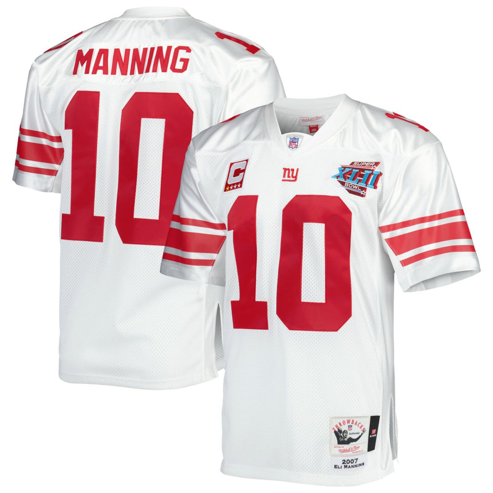 Eli Manning New York Giants 2007 Authentic Throwback Retired Player Jersey - White Jerseys