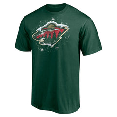 Minnesota Wild Snow Logo T-Shirt - Green | US 5059984