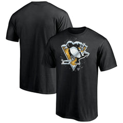 Pittsburgh Penguins Snow Logo T-Shirt - Black | US 5060011