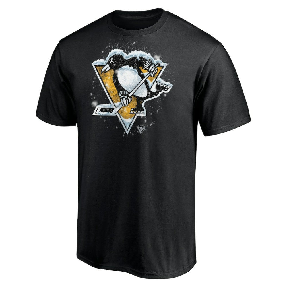 Pittsburgh Penguins Snow Logo T-Shirt - Black | US 5060011