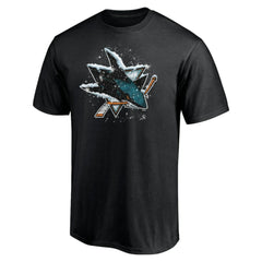 San Jose Sharks Snow Logo T-Shirt - Black | US 5060013