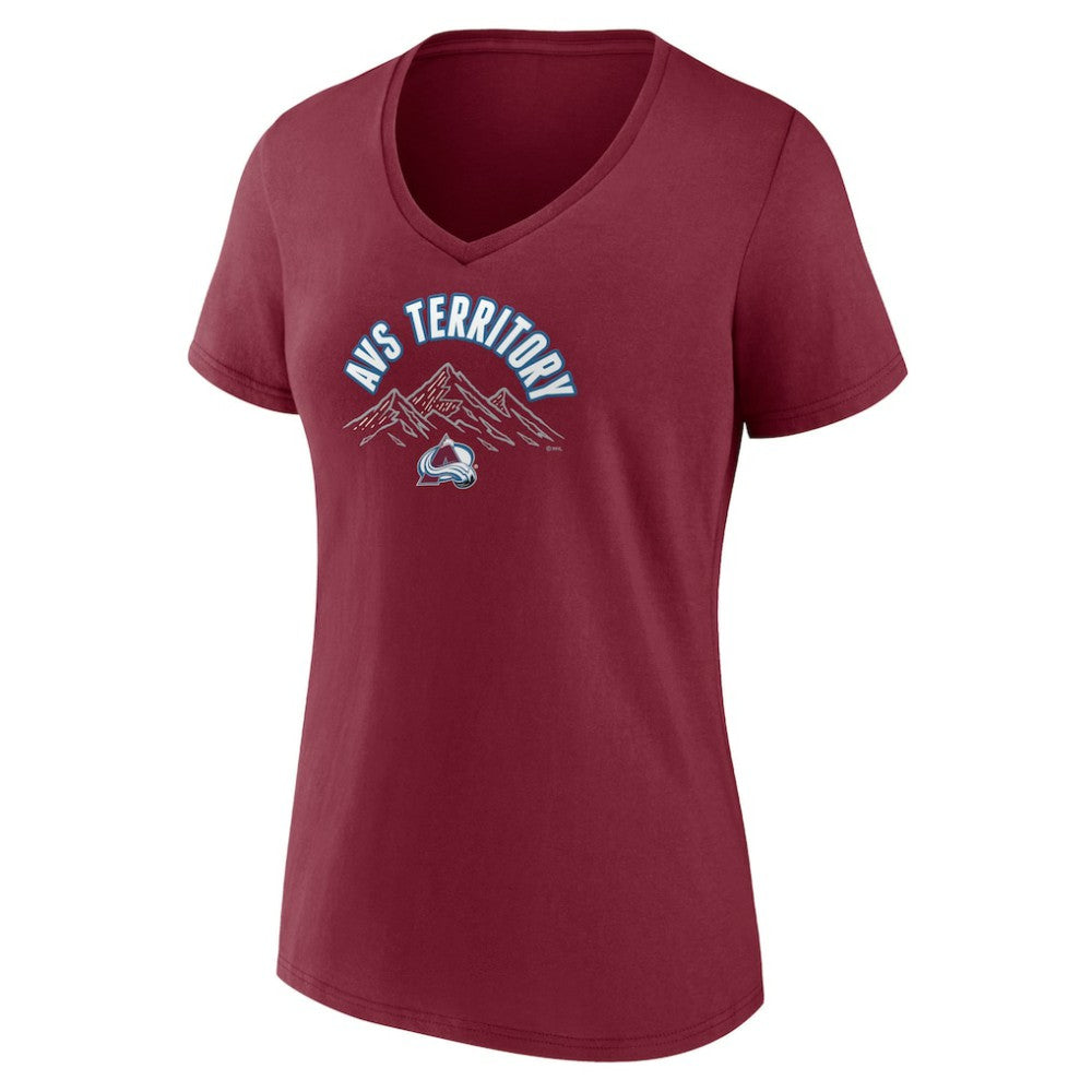 Colorado Avalanche Women's Active Edge V-Neck T-Shirt - Burgundy | US 5060070