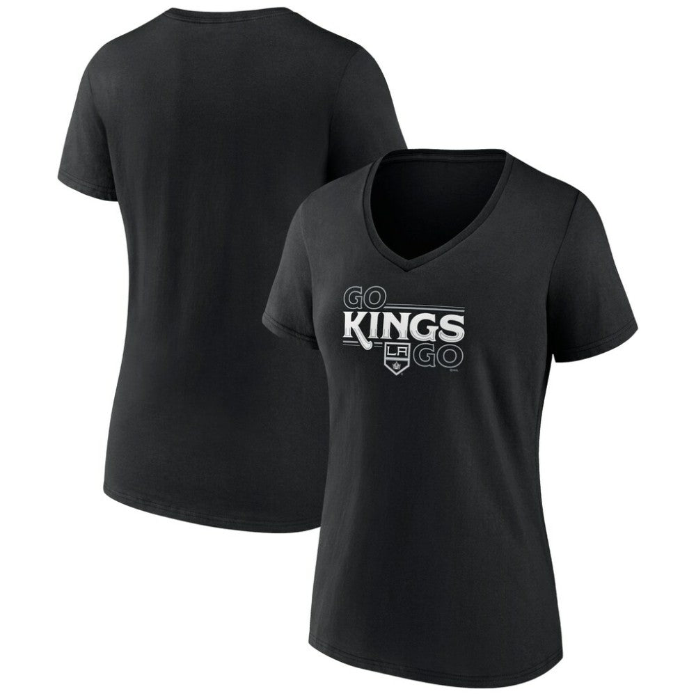 Los Angeles Kings Women's Active Edge V-Neck T-Shirt - Black | US 5060085