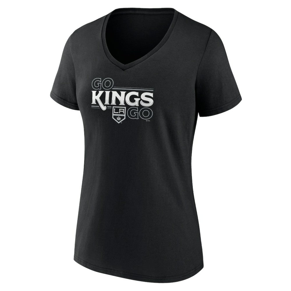 Los Angeles Kings Women's Active Edge V-Neck T-Shirt - Black | US 5060085