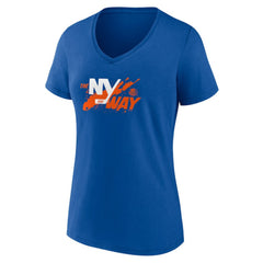 New York Islanders Women's Active Edge V-Neck T-Shirt - Royal | US 5060099
