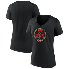 Ottawa Senators Women's Active Edge V-Neck T-Shirt - Black | US 5060105