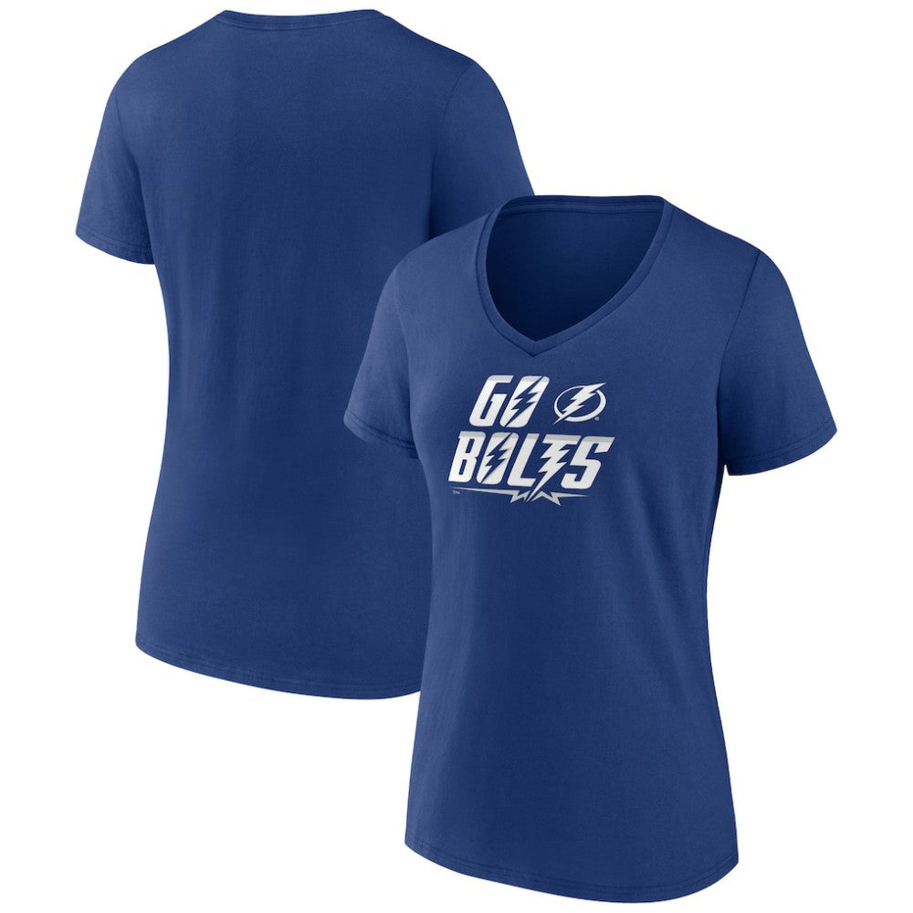 Tampa Bay Lightning Women's Active Edge V-Neck T-Shirt - Blue | US 5060120
