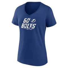 Tampa Bay Lightning Women's Active Edge V-Neck T-Shirt - Blue | US 5060120