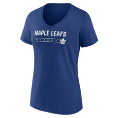 Toronto Maple Leafs Women's Primary Play V-Neck T-Shirt - Blue | US 5060123
