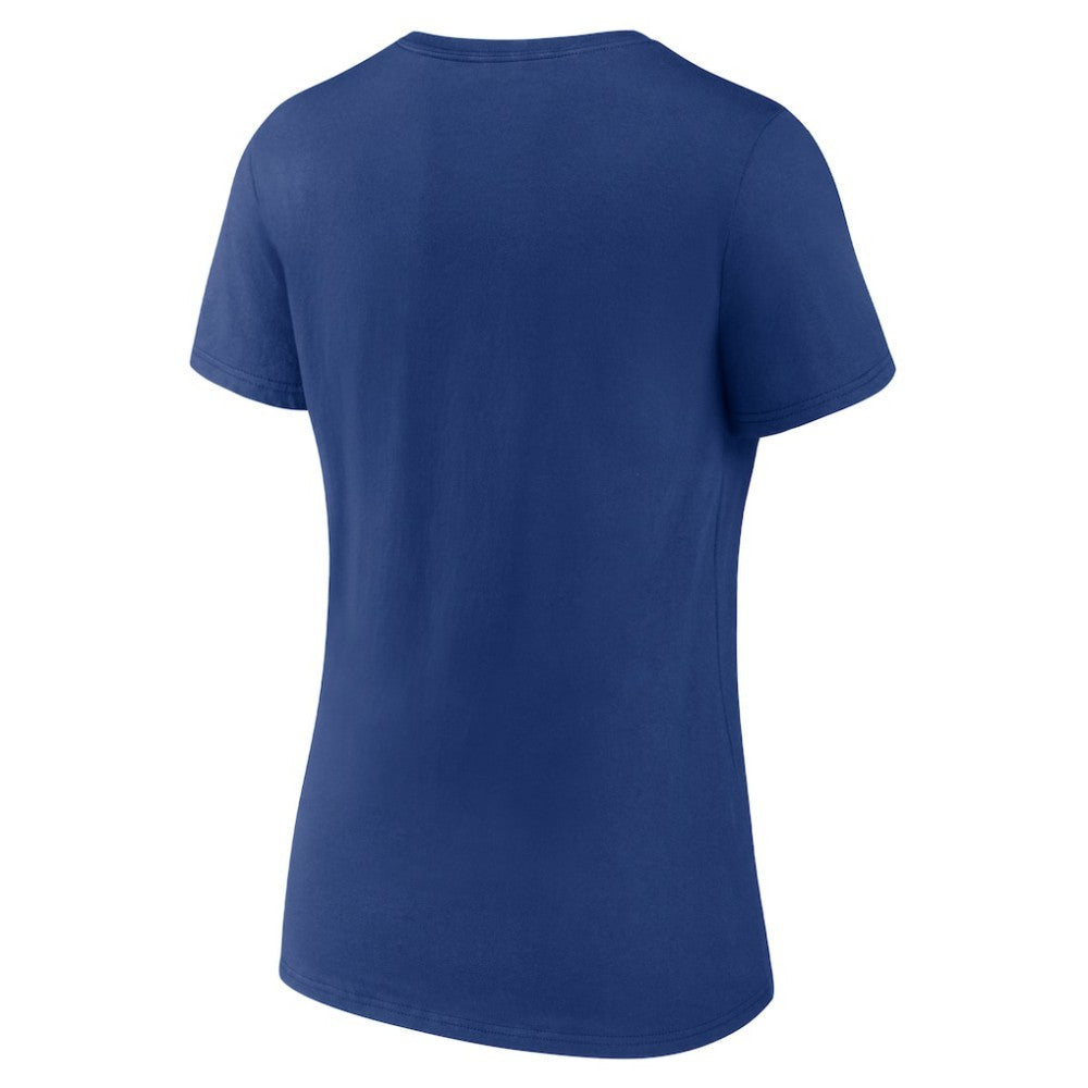 Vancouver Canucks Women's Primary Play V-Neck T-Shirt - Blue | US 5060127