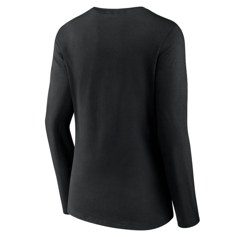 Boston Bruins Women's Forge Long Sleeve V-Neck T-Shirt - Black | US 5060137