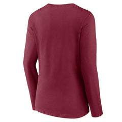 Colorado Avalanche Women's Forge Long Sleeve V-Neck T-Shirt - Burgundy | US 5060142