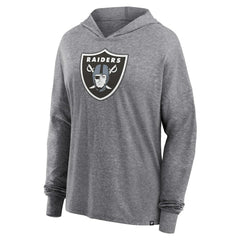Las Vegas Raiders Women's Cozy Primary Pullover Hoodie - Heather Gray Hoodies