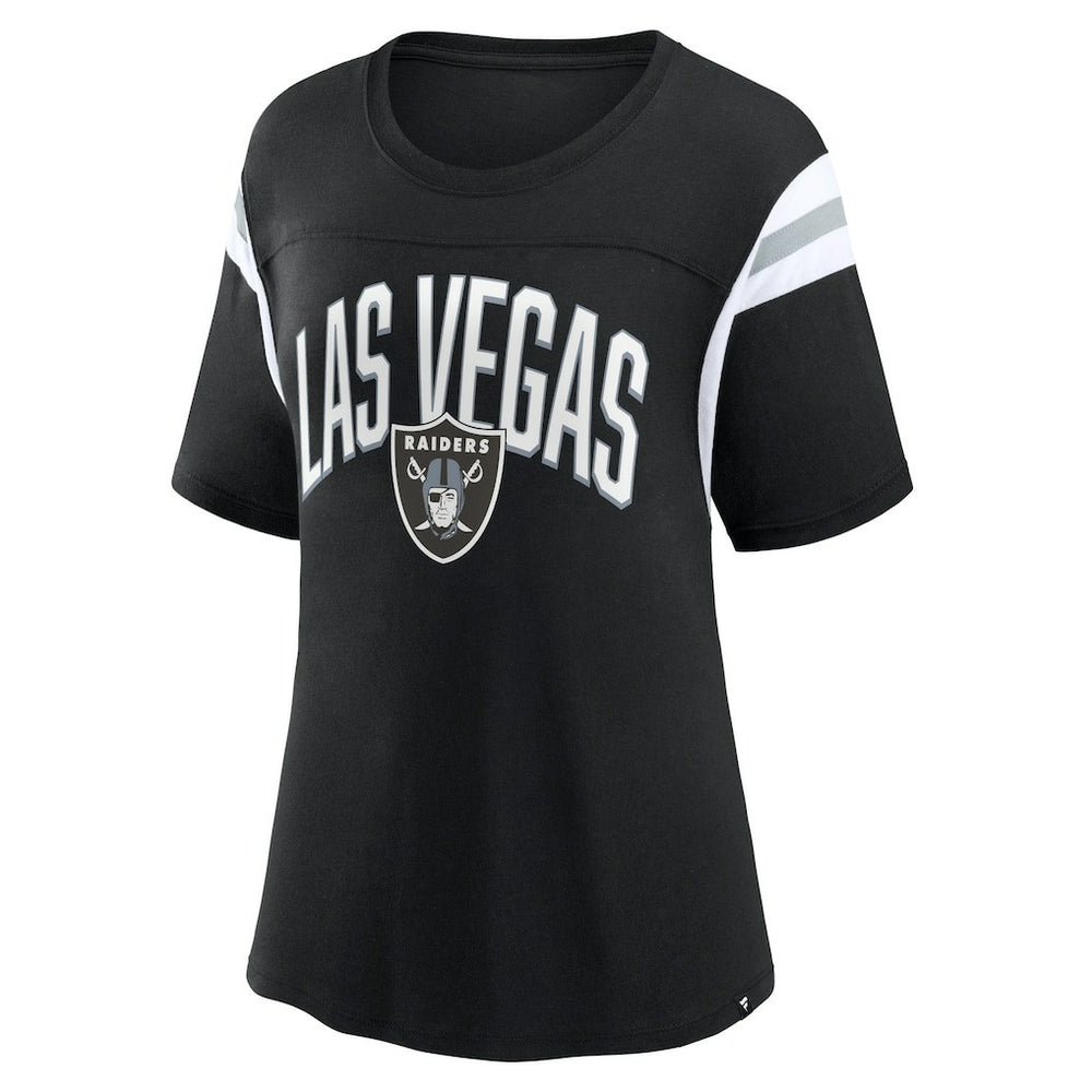 Las Vegas Raiders Women's Earned Stripes T-Shirt - Black T-shirts