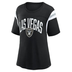 Las Vegas Raiders Women's Earned Stripes T-Shirt - Black T-shirts