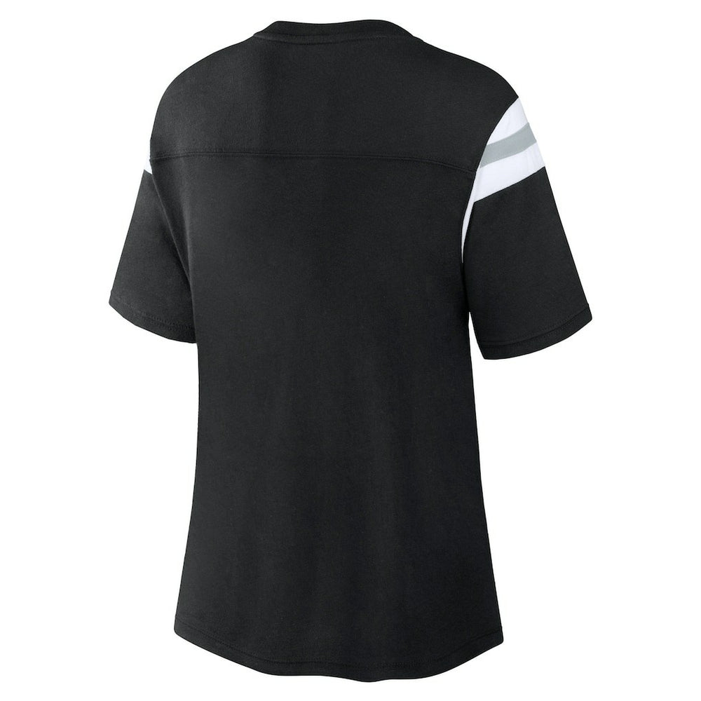Las Vegas Raiders Women's Earned Stripes T-Shirt - Black T-shirts
