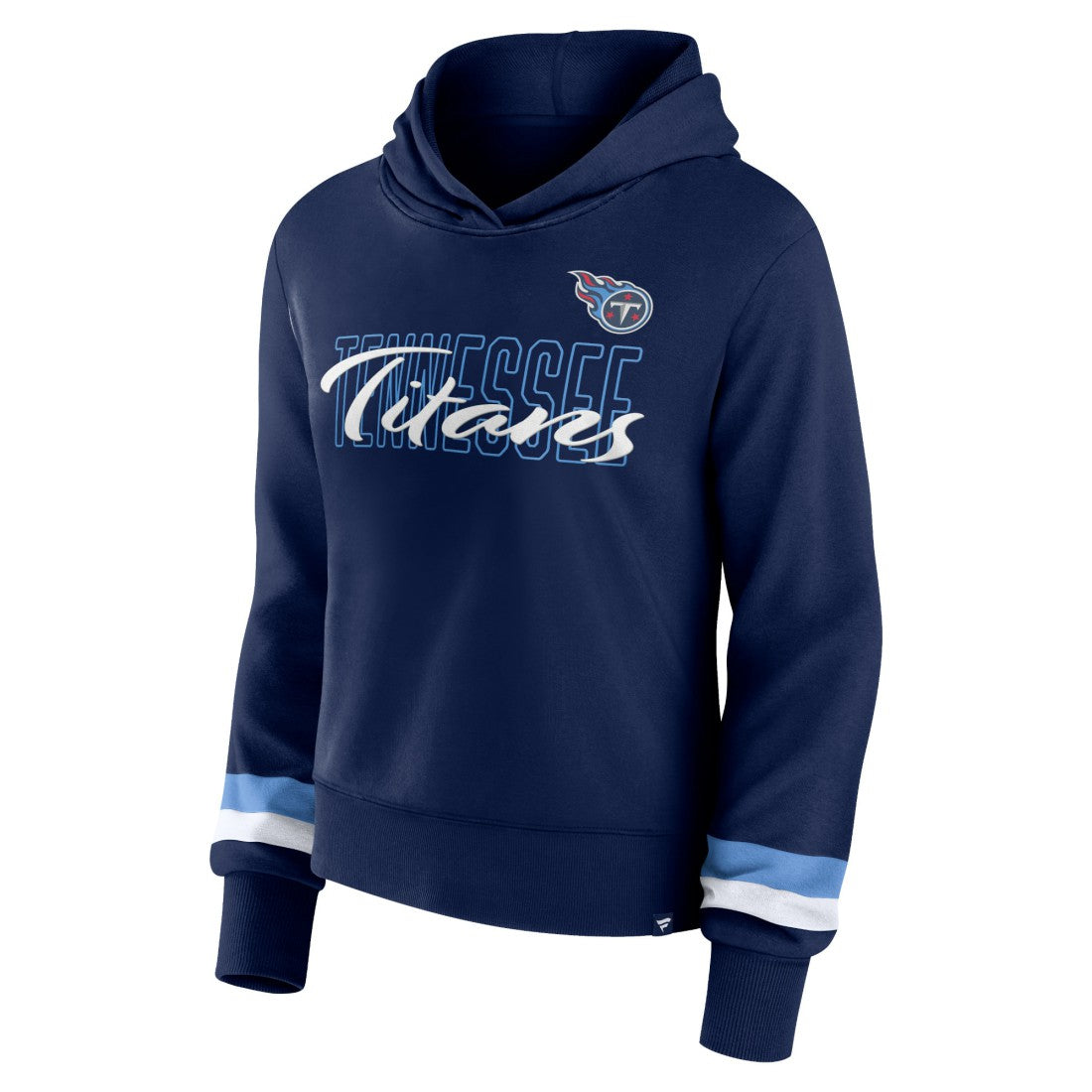 Tennessee Titans Women's Over Under Pullover Hoodie - Navy Hoodies