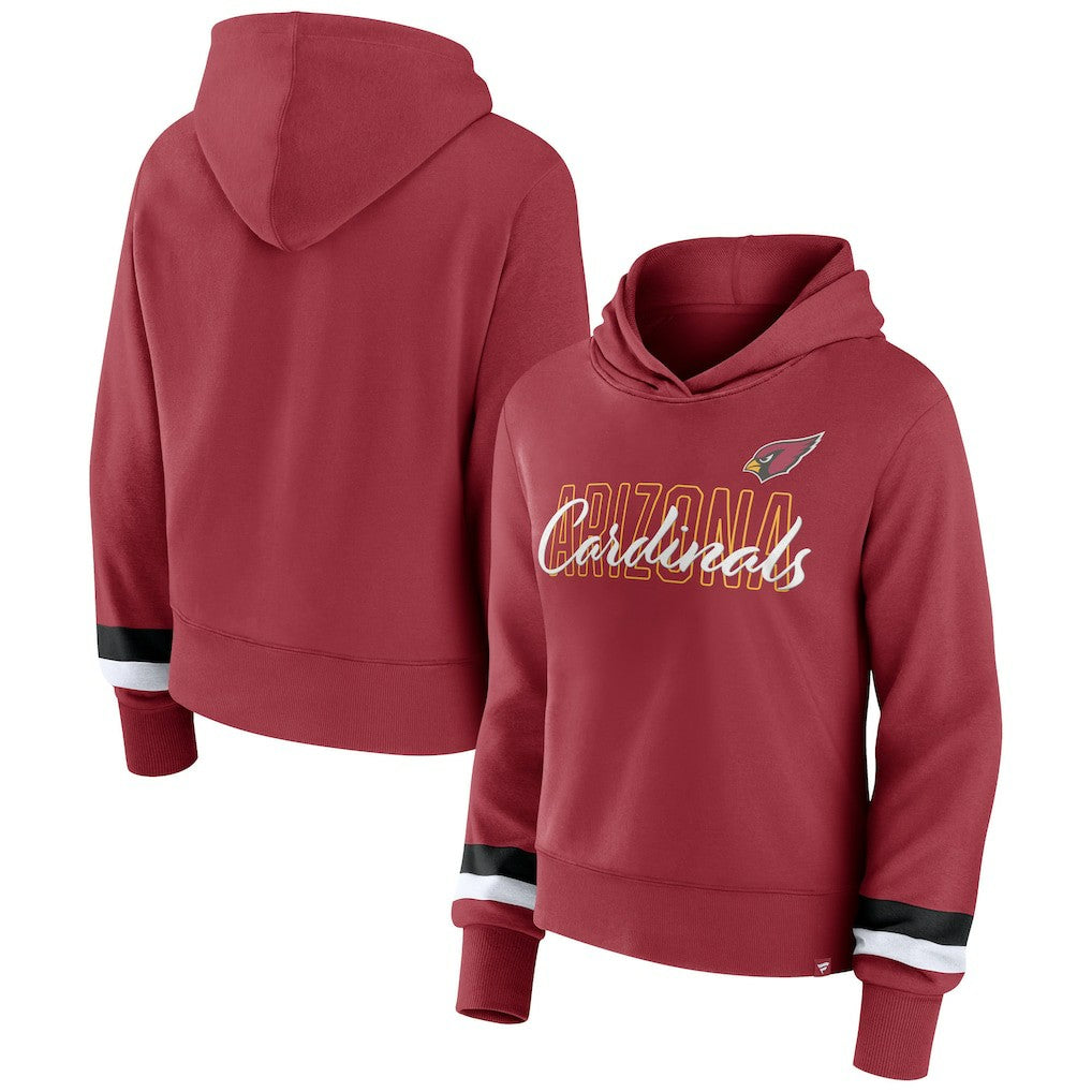 Arizona Cardinals Women's Over Under Pullover Hoodie - Cardinal Hoodies