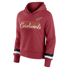 Arizona Cardinals Women's Over Under Pullover Hoodie - Cardinal Hoodies