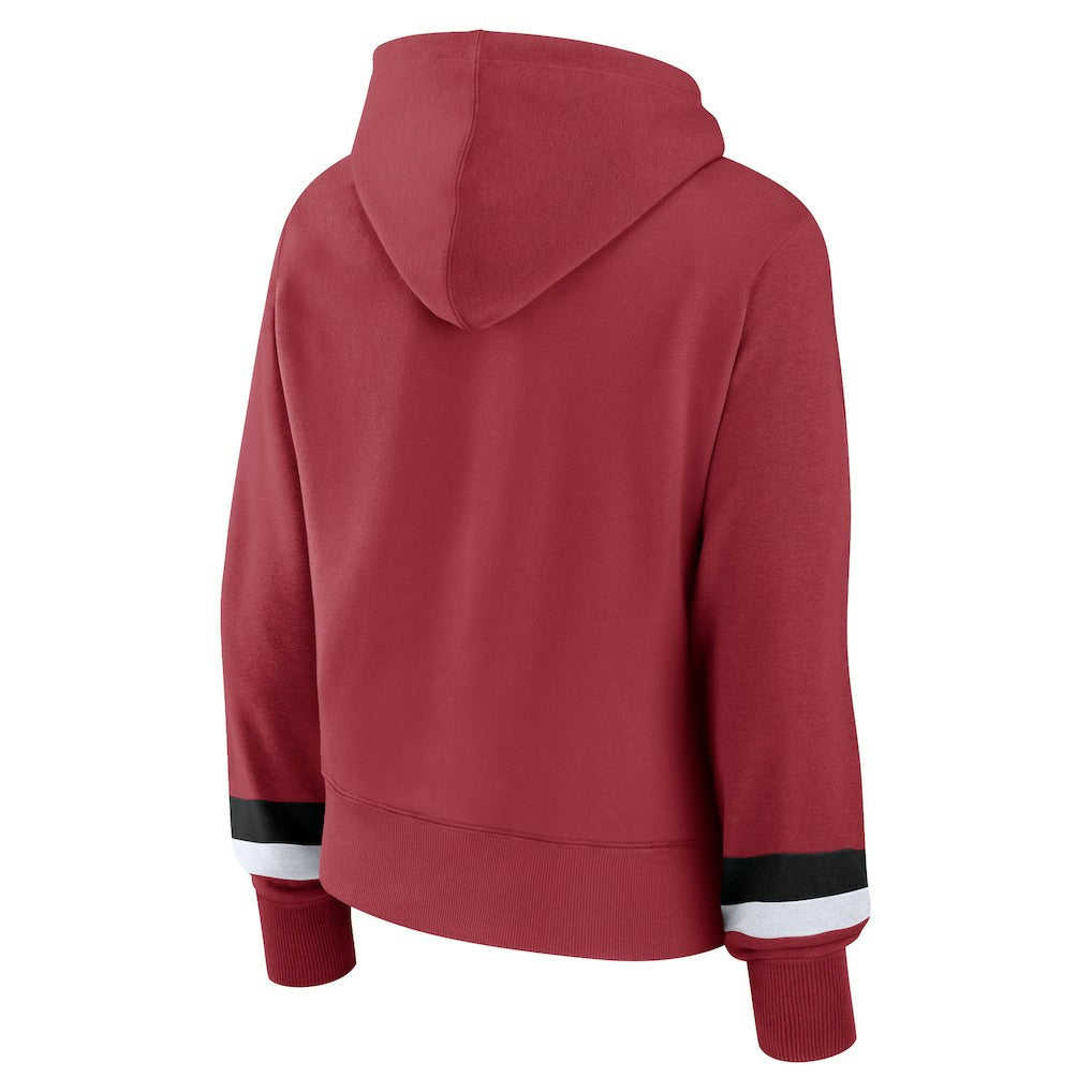 Arizona Cardinals Women's Over Under Pullover Hoodie - Cardinal Hoodies