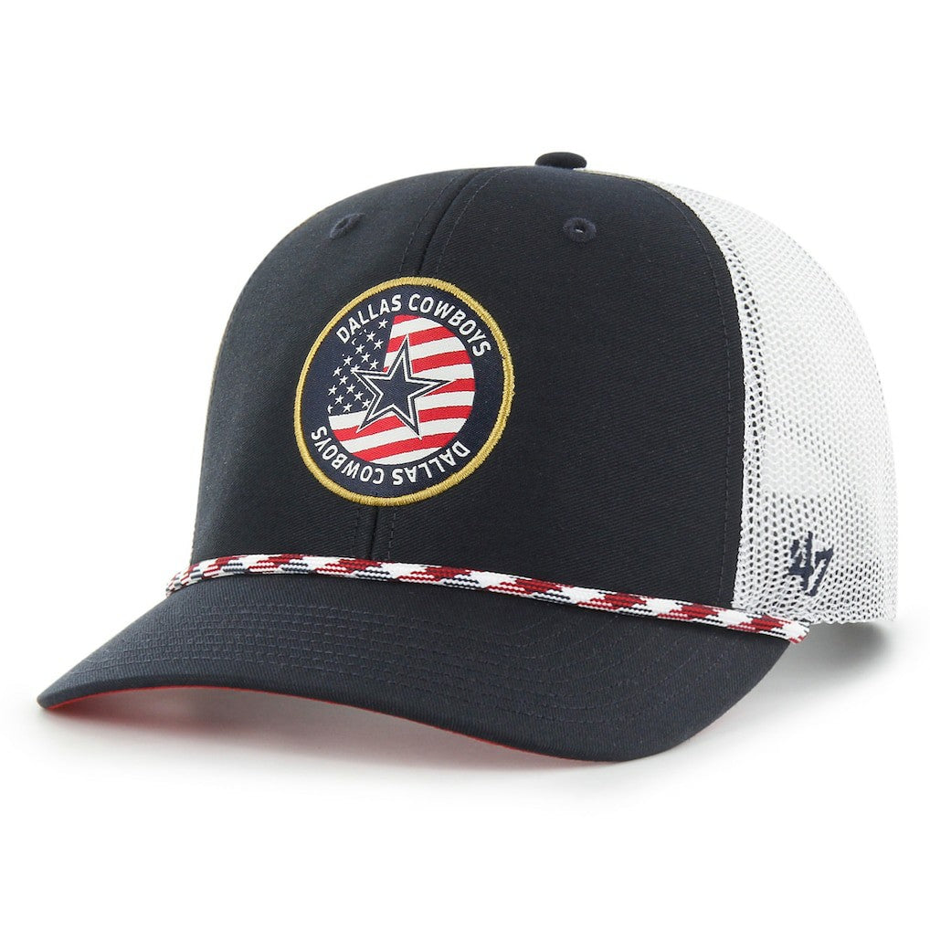 Dallas Cowboys '47 Union Patch Trucker Adjustable Hat - Navy/White Hats