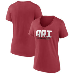 Arizona Cardinals Women's Back Home Again V-Neck T-Shirt - Cardinal T-shirts