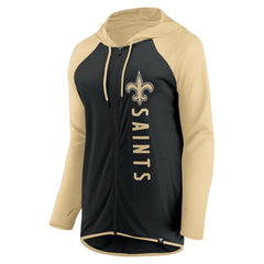 New Orleans Saints Women's Forever Fan Full-Zip Hoodie - Black/Gold Hoodies