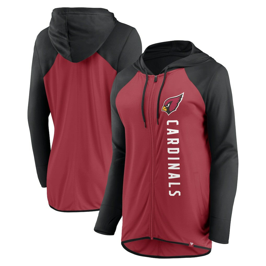 Arizona Cardinals Women's Forever Fan Full-Zip Hoodie - Cardinal/Black Hoodies