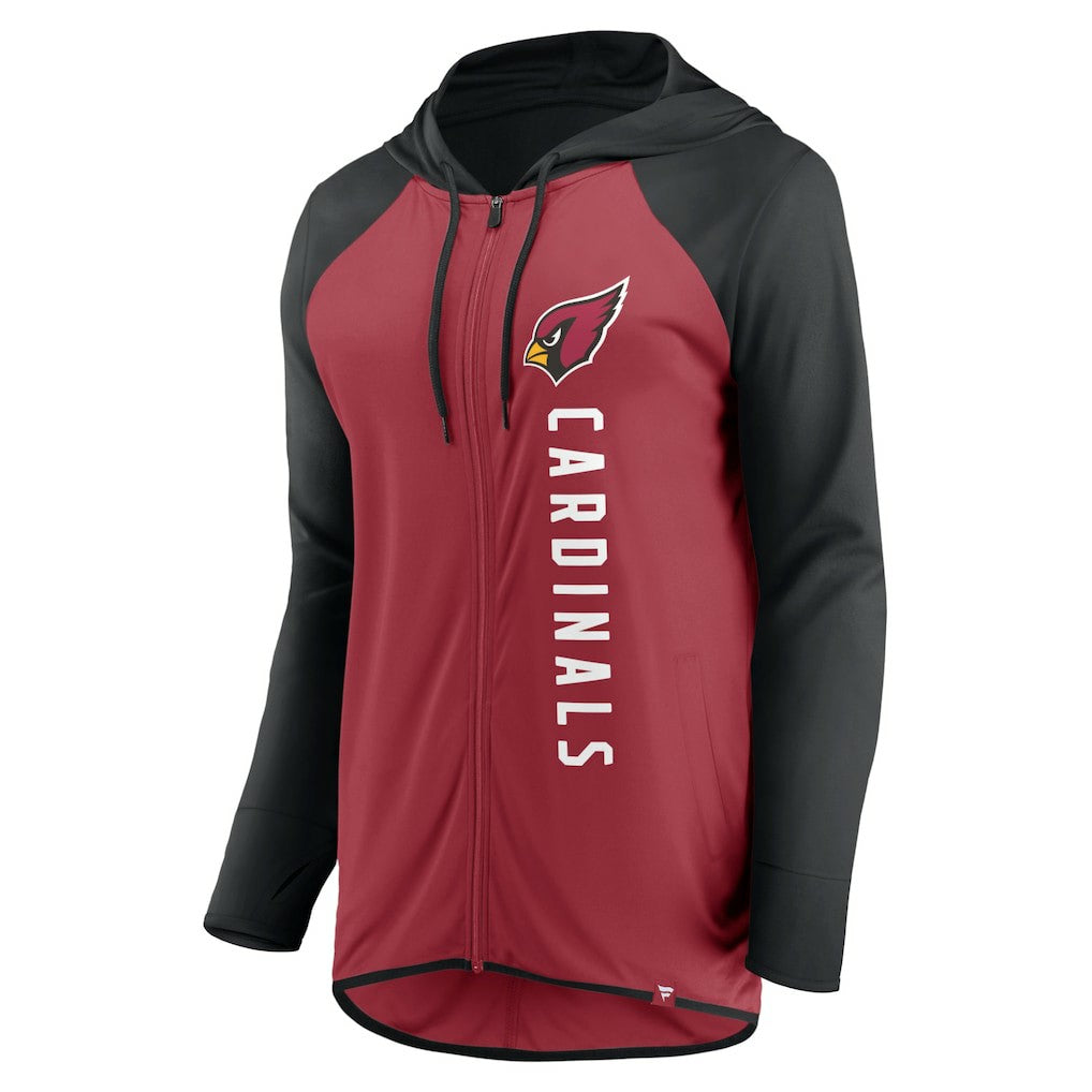 Arizona Cardinals Women's Forever Fan Full-Zip Hoodie - Cardinal/Black Hoodies