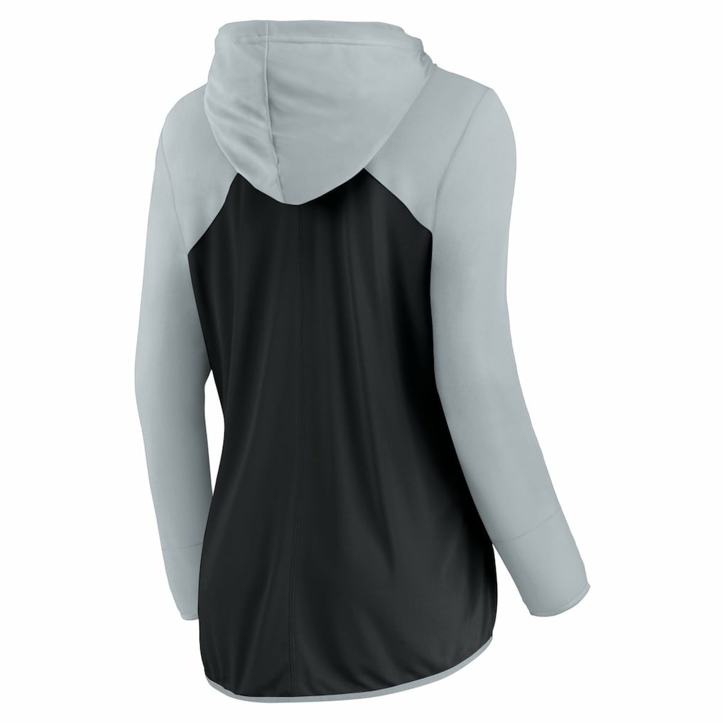 Las Vegas Raiders Women's Forever Fan Full-Zip Hoodie - Black/Silver Hoodies