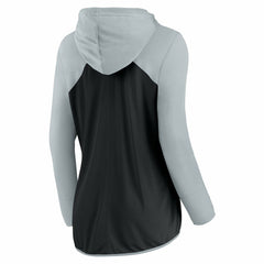 Las Vegas Raiders Women's Forever Fan Full-Zip Hoodie - Black/Silver Hoodies